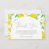 レモンウォーターカラーベビーシャワーサンキューカード サンキューカード (正面)