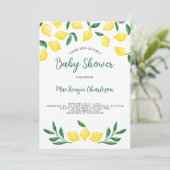 レモンウォーターカラーベビーシャワー招待状 招待状 (スタンド正面)