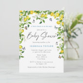 レモンウォーターカラーベビーシャワー 招待状 (スタンド正面)