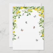 レモンウォーターカラーベビーシャワー 招待状 (裏面)