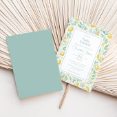 レモンウォーターカラーベビーブランチエレガントベビーシャワー 招待状