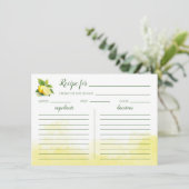 レモンウォーターカラーレシピフラットカード (スタンド正面)