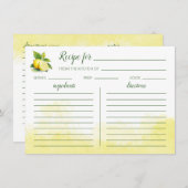 レモンウォーターカラーレシピフラットカード (正面/裏面)