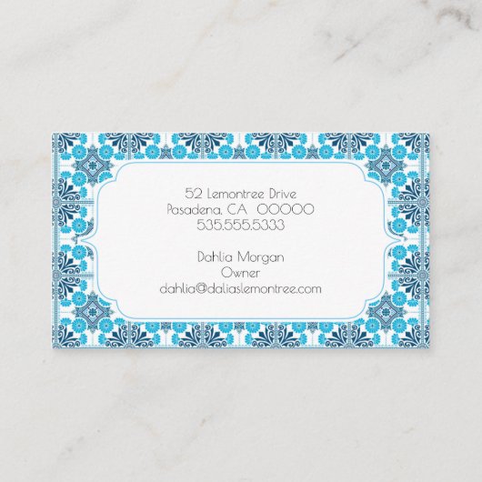 レモンウォーターカラー名刺 名刺 (裏面)