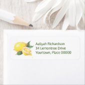 レモンウォーターカラー差出人住所 ラベル (インサイチュ)