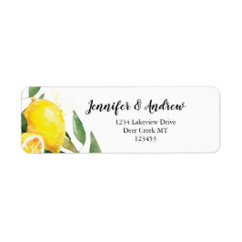 レモンウォーターカラー ラベル