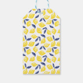 レモンウォーターパーソナライズされたカラーサンキュー ギフトタグ (裏面)