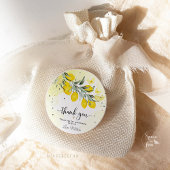 レモンウォーターブライダルシャワーシールのラベル ラウンドシール