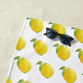 レモンウォーター絵画カラーのパターン ビーチタオル (インサイチュ)