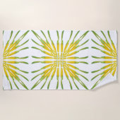 レモンウォーター絵画カラーのパターン ビーチタオル (正面)