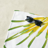 レモンウォーター絵画カラーのパターン ビーチタオル (インサイチュ)