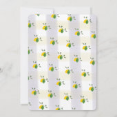 レモンウォー素朴ターカラーシトラスカントリー赤ちゃんシャワー 招待状 (裏面)