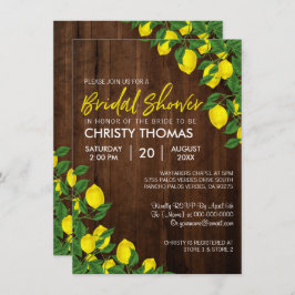 レモンウッドサマーブライダルシャワー招待状 招待状