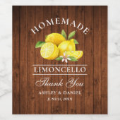 レモンウッドリモンチェロ感謝していボトルラベル ワインラベル (シングルラベル)