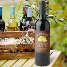 レモンウッドリモンチェロ感謝していボトルラベル