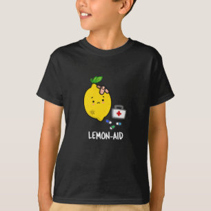 レモンエイドおもしろいファーストエイドレモンプンダーク Tシャツ