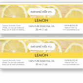 レモンエッセンシャル油フレグランスボトルラベル シール (正面)