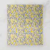 レモンエレガントつる植物のパターンで色を選択 プレイスカード (内部開封)