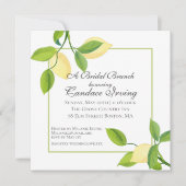 レモンエレガントズブライダルシャワーブランチ招待状 招待状 (正面)