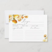 レモンエレガントブライダルシャワーレシピカード 招待状 (正面)