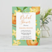 レモンオイタリアンレンジフローラスクリプトブライダルシャワー 招待状 (スタンド正面)
