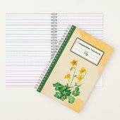 レモンオダマキ（植物）花パーソナライズされた組成物 ノートブック (内側)