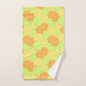 レモンオレンジライムの果物 バスタオルセット (ハンドタオル)