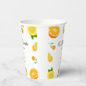 レモンオレンジ柑橘系植物性ベビーシャワー 紙コップ (左)