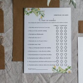 レモンオーバーまたは下ブライダルシャワーゲームカード 案内状