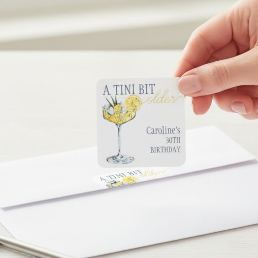 レモンカクテルちょっぴりオールド  30歳の誕生日 スクエアシール