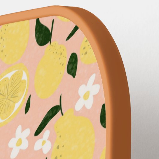 レモンカスタマイズプリント名門私立校風のピックボール ピックルボールラケット (左詳細)