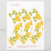 レモンカップケーキラッパー、レモンテーマパーティーカップケーキ (正面)