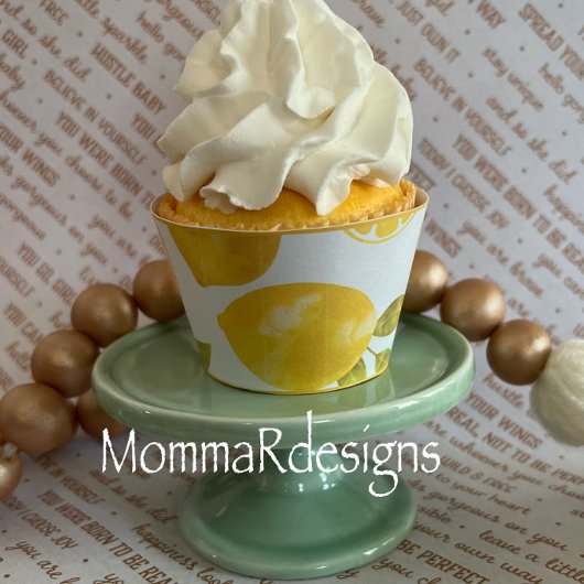 レモンカップケーキラッパー、レモンテーマパーティーカップケーキ