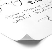 レモンカリグラフィーブライダルシャワーサンリアバーサイン ポスター (角)