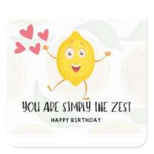 レモンカートゥーンフルーツハッピーバースデーおもしろい誕生日