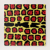 レモンカードの血のオレンジ色のジャガーパターン ジグソーパズル (横)