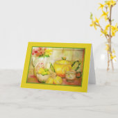 レモンカード付き紅茶 カード (黄色い花)