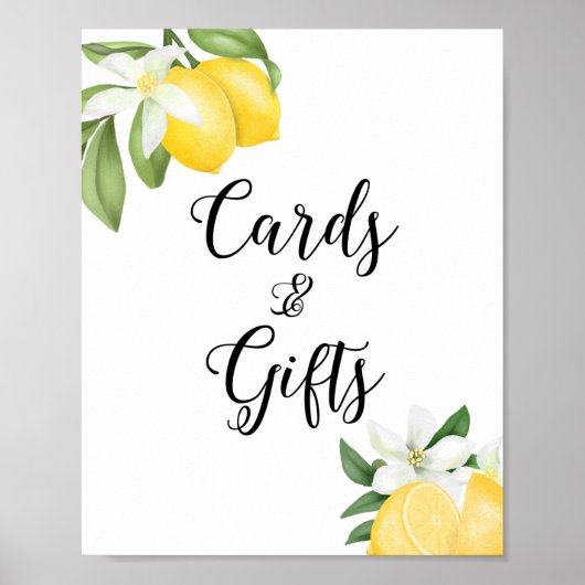 レモンカード&ギフトパーティーテーブルシトラス ポスター (正面)