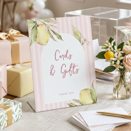 レモンカード&ギフト ブライダルシャワーテーブルサイン 台座サイン
