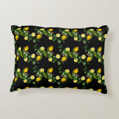 レモンガーデンの夏のパターン アクセントクッション (裏面)
