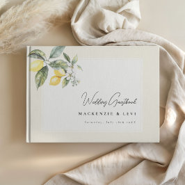 レモンガーデンバターイエロー結婚ズゲストブック ゲストブック
