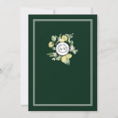 レモンガーデンフローラ結婚ホワイトカジュアル 招待状 (裏面)