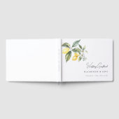 レモンガーデンモダンウォーター結婚カラーズゲストブック ゲストブック (全面)