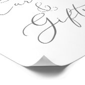 レモンガーデンモダンカードとギフトサイン ポスター (角)