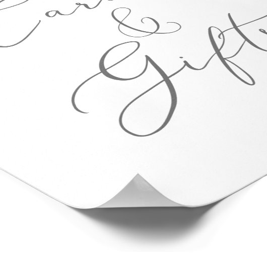 レモンガーデンモダンカードとギフトサイン ポスター (角)