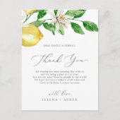 レモンガーデンモダンサンキューユー披露宴カード ポストカード (正面)