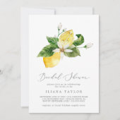 レモンガーデンモダンブライダルシャワー 招待状 (正面)