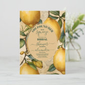 レモンガーデンモダンメインスクイーズブライダルシャワー 招待状 (スタンド正面)