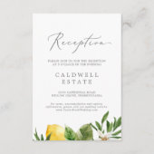 レモンガーデンモダン披露宴挿入カード エンクロージャーカード (正面)