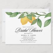 レモンガーデン横コンテンポラリーブライダルシャワー 招待状 (正面)